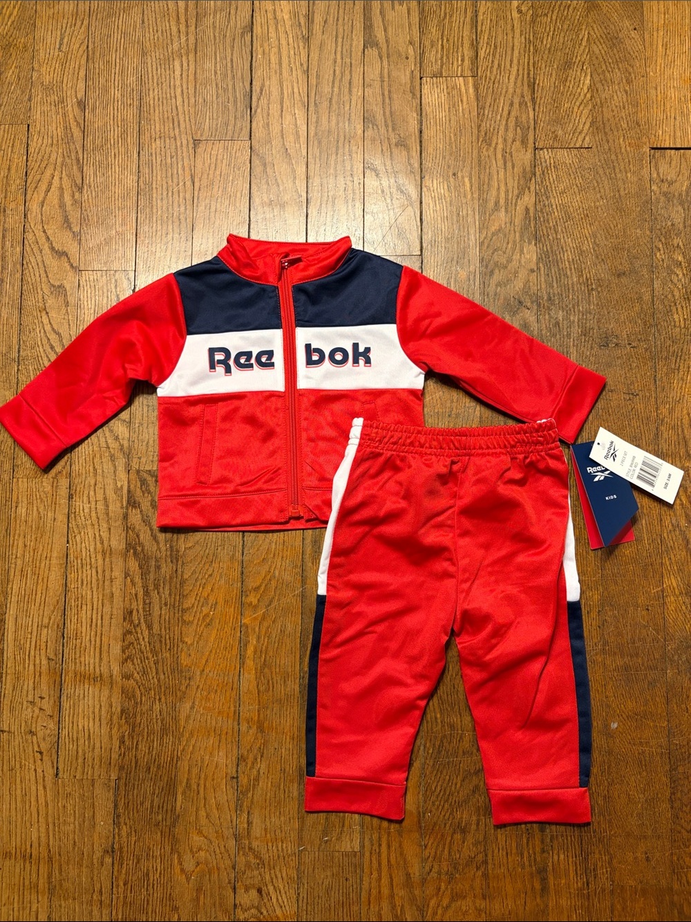 Reebok Red Navy and White Kids Matching Set